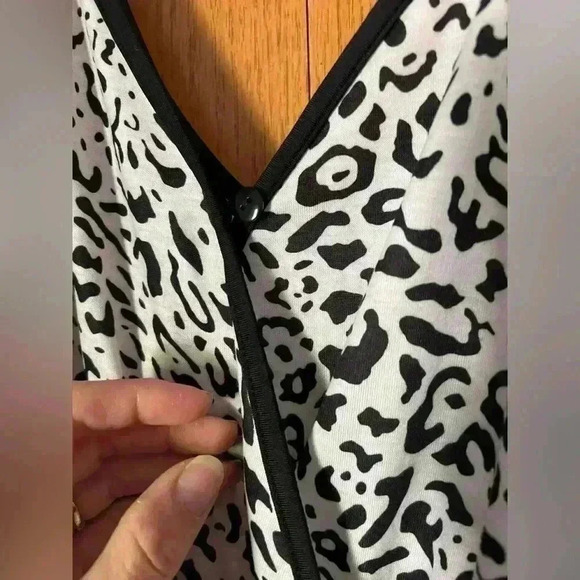 Leopard jumpsuit Faux wrap jumpsuit L - Picture 4 of 10